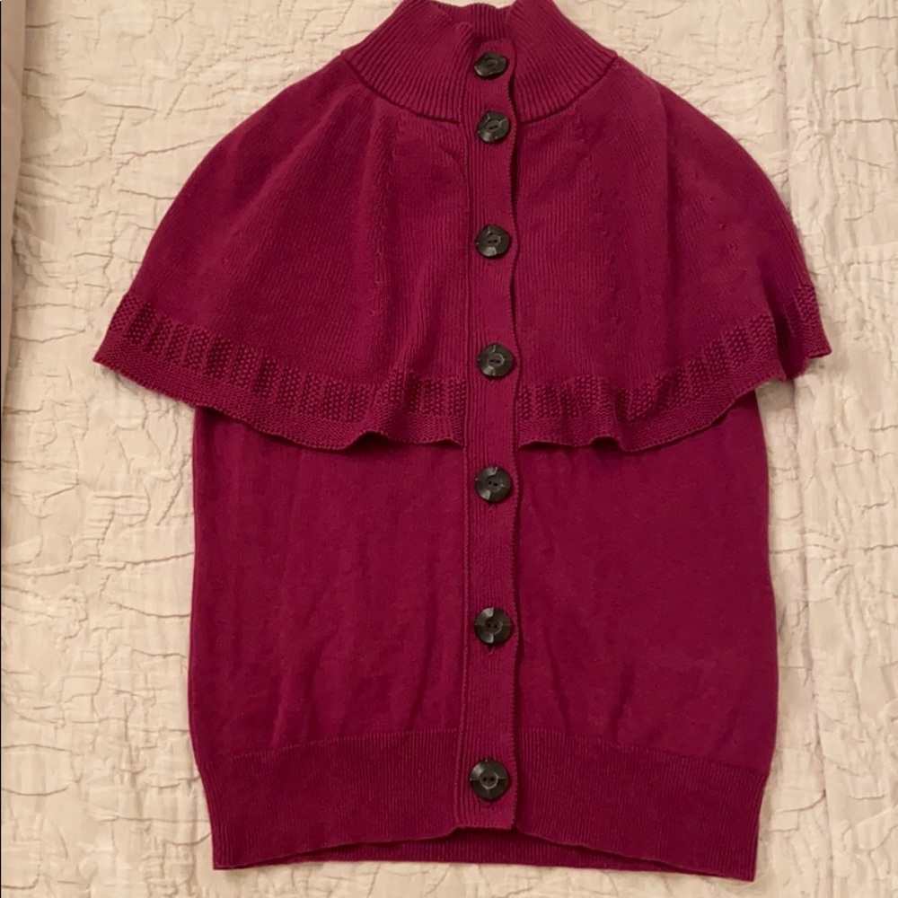 Anthropologie (Moth) Berry Capelet Sweater —Small